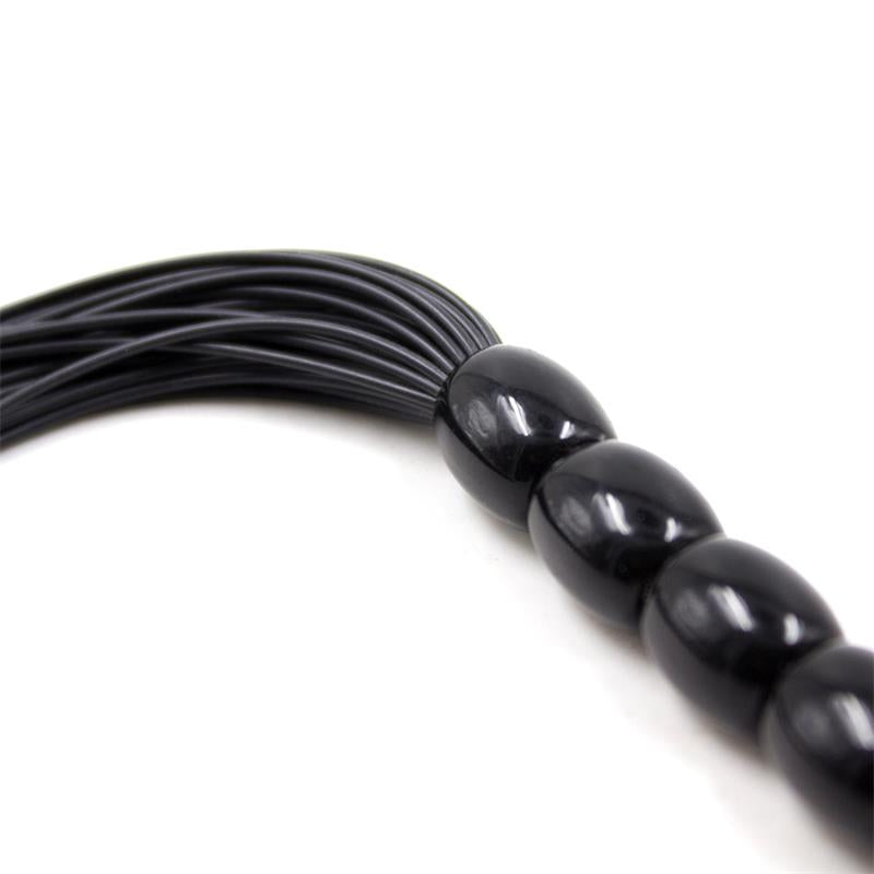 Flogger de Silicona con Mango con 6 Bolas 26 cm Negro