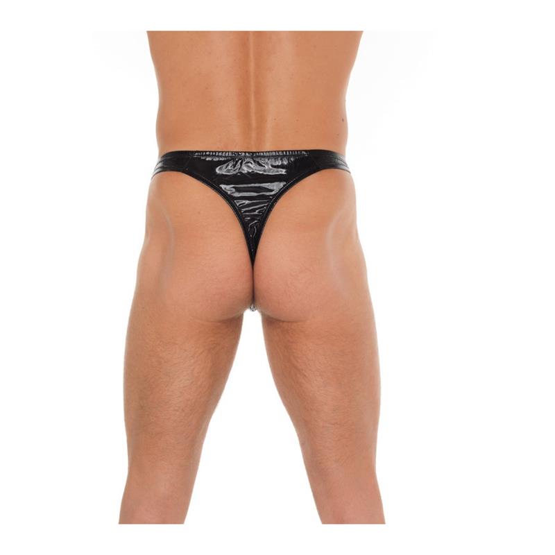 Tanga Negro Brillante Talla unica