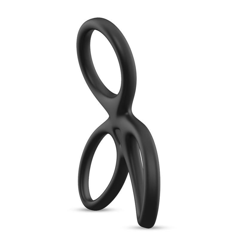 Anillo Triple Pene y Testiculos Silicona Liquida Flexible