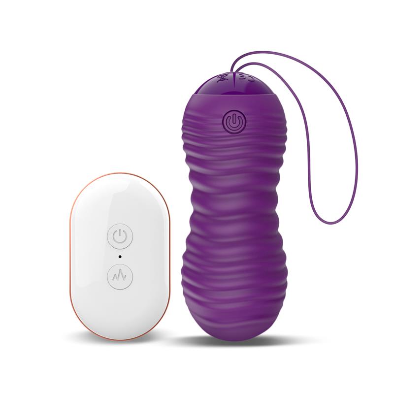 Orio Huevo Vibrador y Movimiento Telescopico Up and Down Control Remoto Purpura